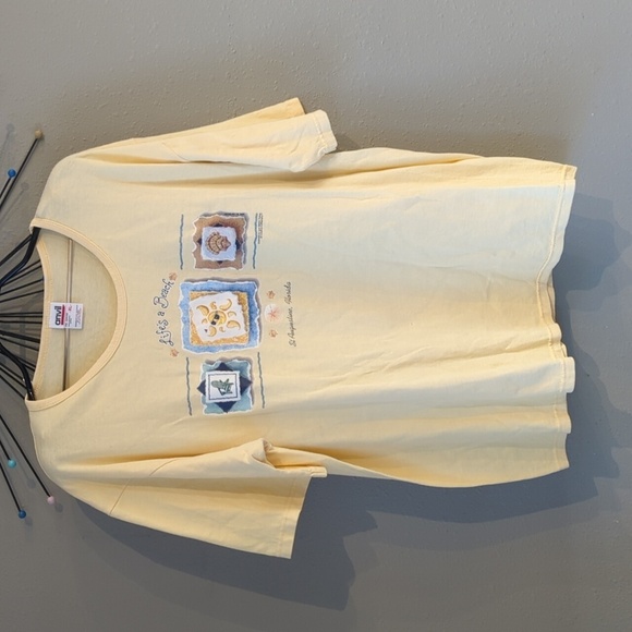Anvil St Augustine Florida Vintage shirt XL Light Yellow Lynn Norton Parker y2k - Picture 8 of 10